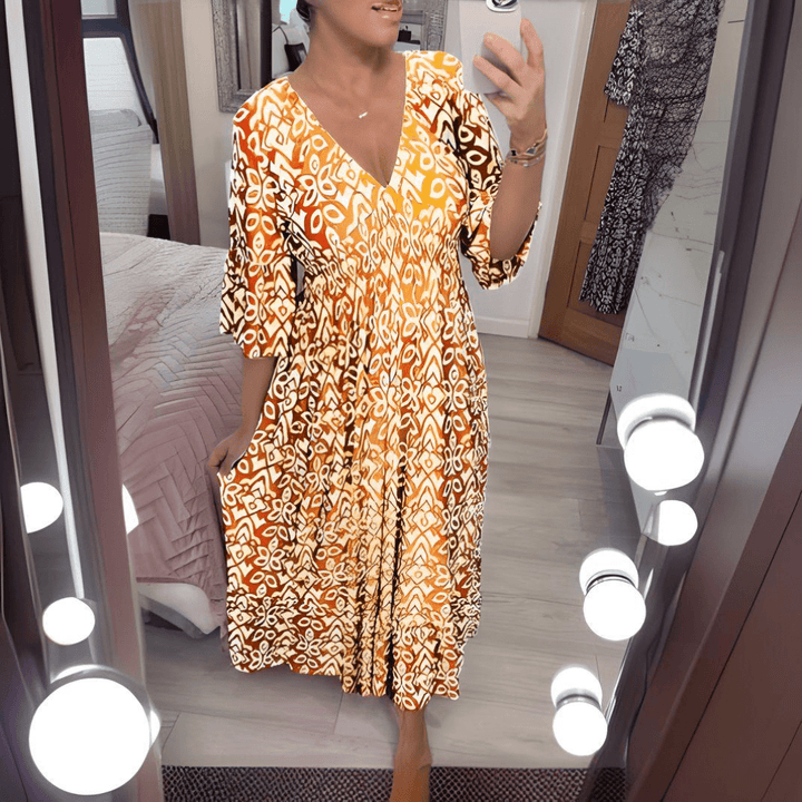 Amara | Boho Chic Printed Dress